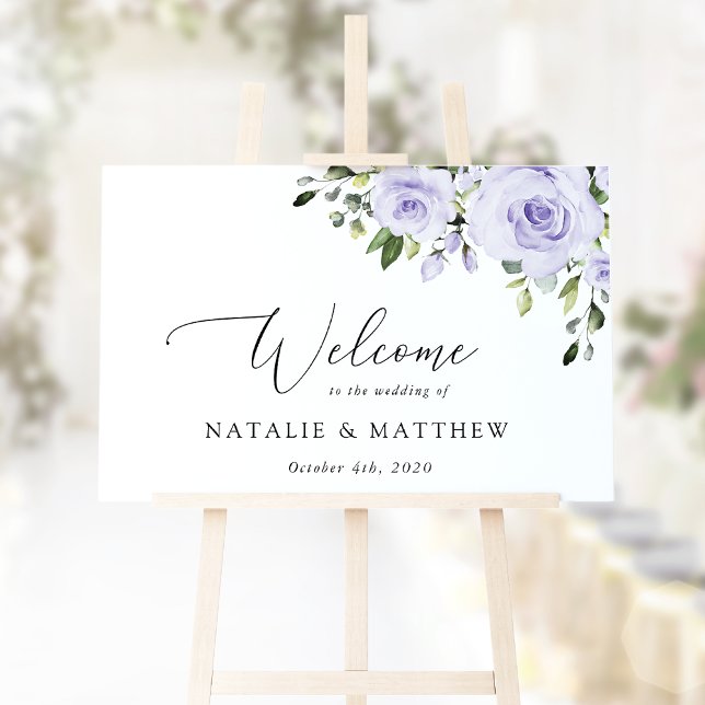 Poster Fleurs violettes, Fleurs Lilac, Accueil Mariage (Créateur téléchargé)