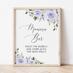 Poster Fleurs violettes, Lilac Flowers, Boho, Momosa Bar