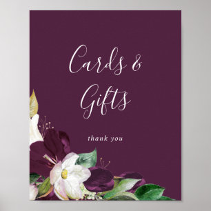 Poster Fleurs Violettes Maussades   Panneau Cartes et Cad