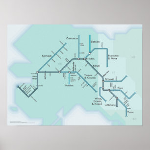 Poster fleuve Yukon 15 po x 20 po