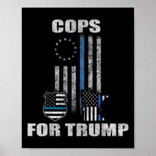 Poster Flics pour Trump soutiennent le syndicat de police