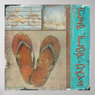 Poster Flip Flop Days, Copyright Karen J Williams