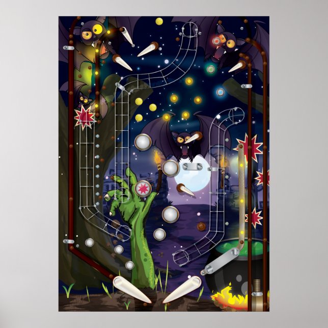 Poster Flipper Pinball (Devant)