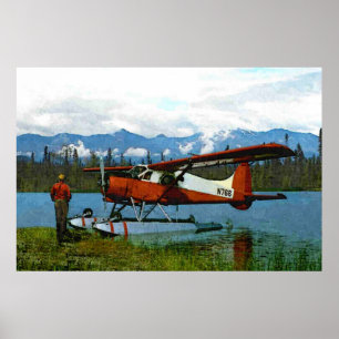 Poster Floatplane De Havilland Beaver