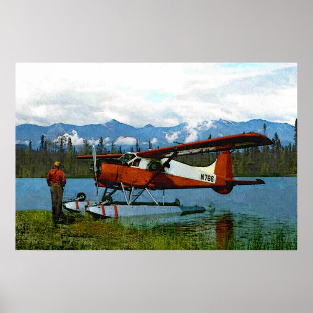 Poster Floatplane De Havilland Beaver (Devant)