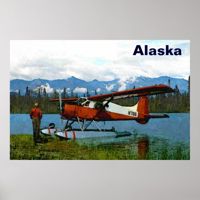 Poster Floatplane De Havilland Beaver (Devant)