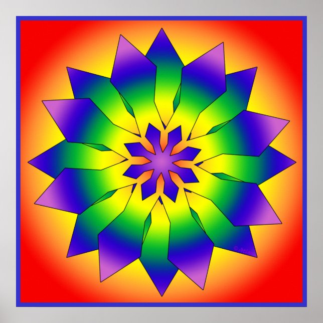 Poster Flocon de neige 4444 (Devant)