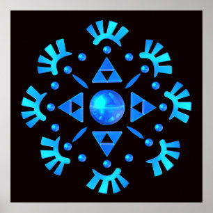 Poster Flocon de neige cristal