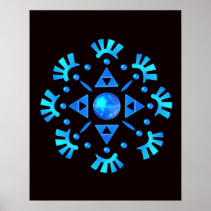 Poster Flocon de neige cristal