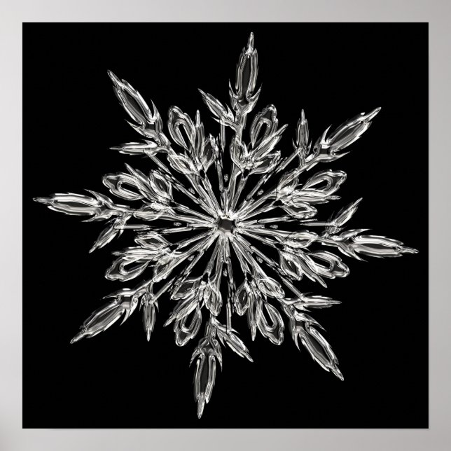 Poster Flocon de neige en cristal (Devant)