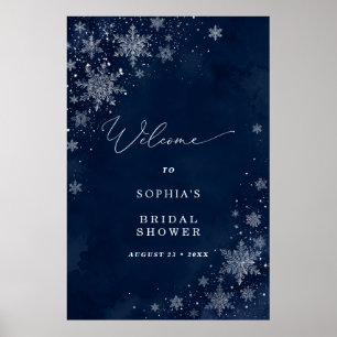 Poster Flocons de neige de minuit Bienvenue à la soirée d