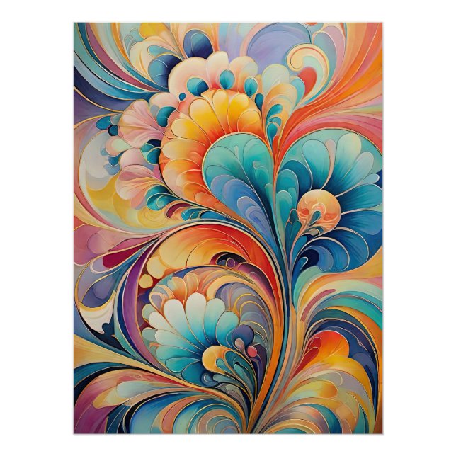 Poster Flora 3 Floral Pastel (Devant)