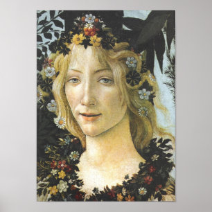 Poster Flora (detail of Primavera) Botticelli Fine Art