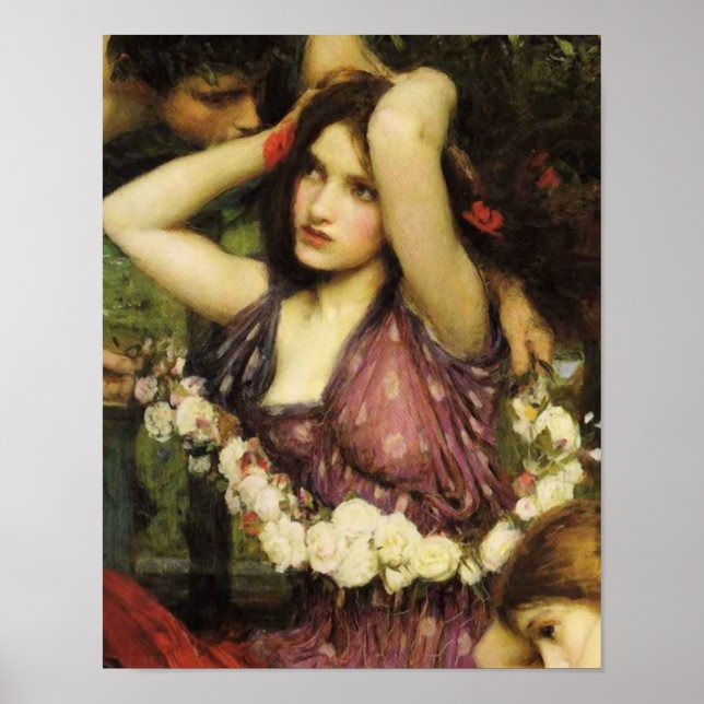 Poster Flora et le détail de Zephyrs Par John W. Waterhou (Devant)