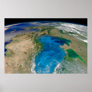 Poster Floraison De Phytoplancton Bleu En Mer Noire
