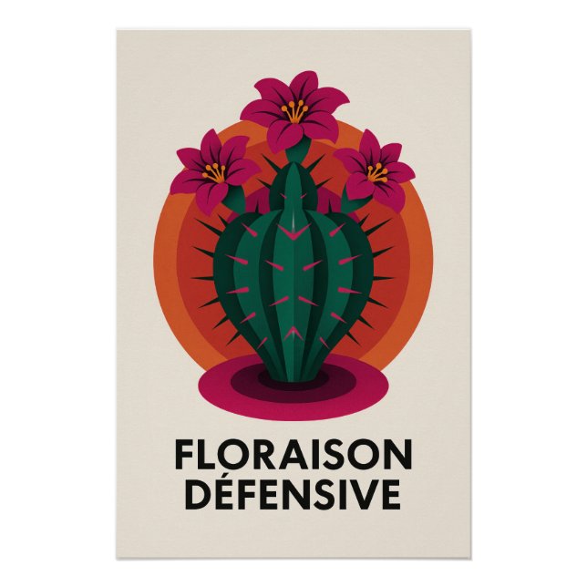 Poster Floraison Défensive – La douceur piquante (Devant)