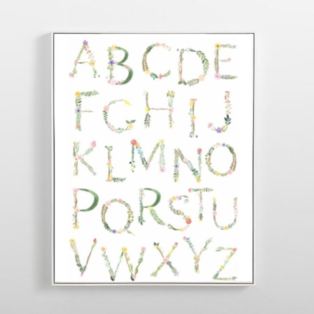 Poster Floral ABC Alphabet Nursery Art (Créateur téléchargé)