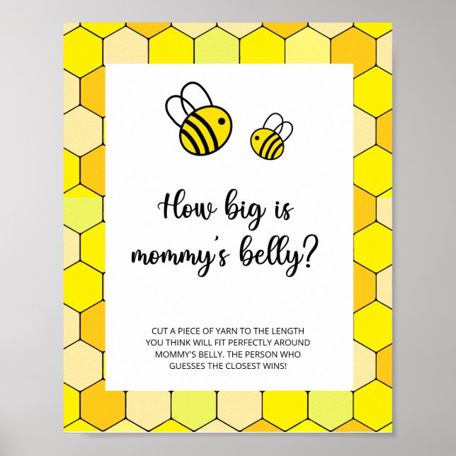 Poster Floral abeille quelle taille est l'affiche de jeu  (Devant)