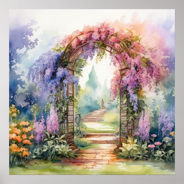 Poster Floral Arch Landscape (Devant)