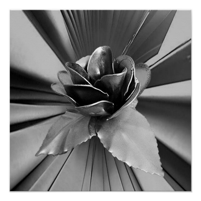 Poster floral Argent (Devant)