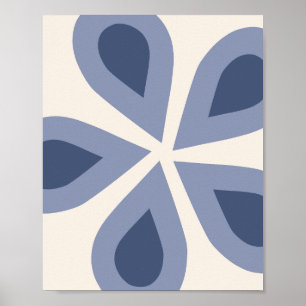Poster Floral bleu