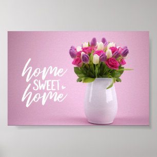 Poster Floral Bouquet Home Sweet Home