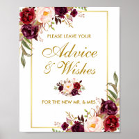 Floral Bourgogne Gold Mariage Conseils et souhaits