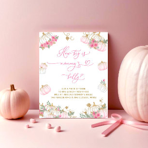 Poster Floral Citrouille rose Quelle taille a le ventre d