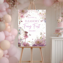 Floral Fairy First Birthday Personalised Welcome