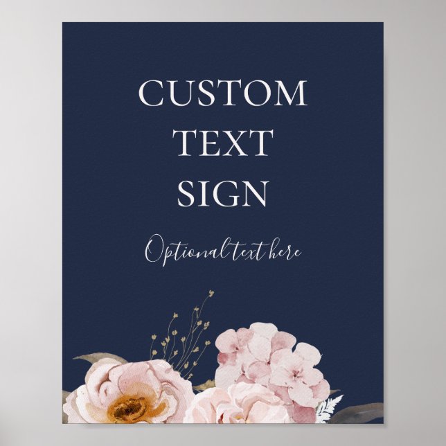 Poster Floral flush moderne | Carte marine et cadeaux per (Devant)