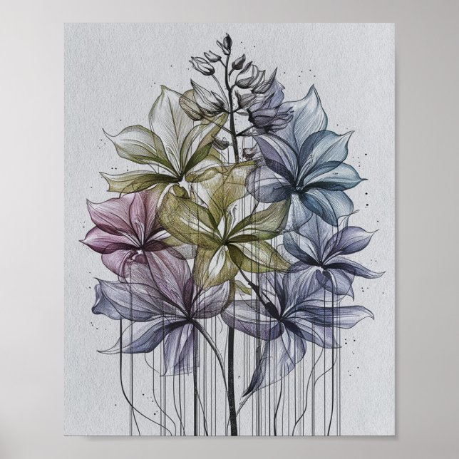 Poster Floral Harmony (Devant)
