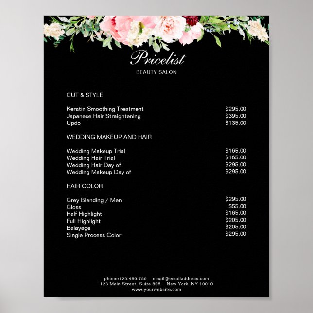 Poster Floral Moderne Preishear (Devant)