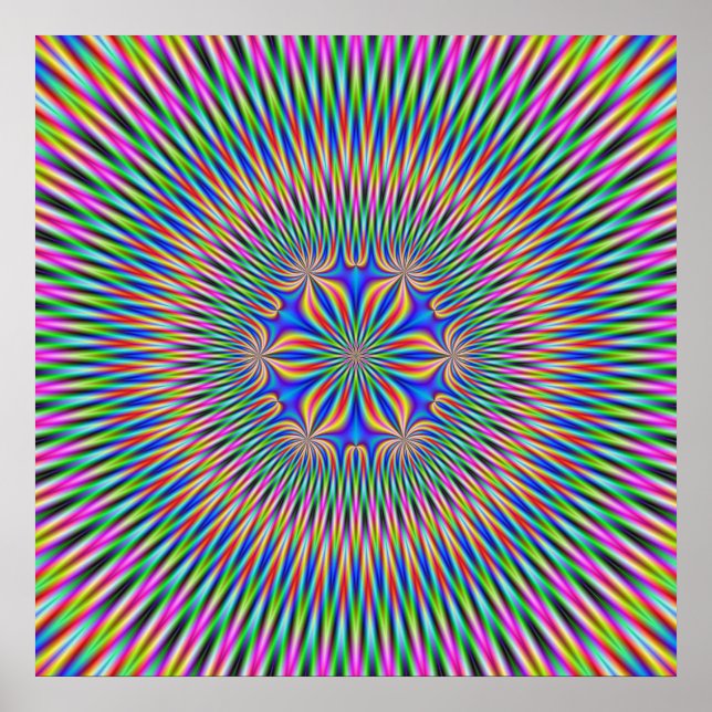 Poster  Floral Motif in Colour (Front)