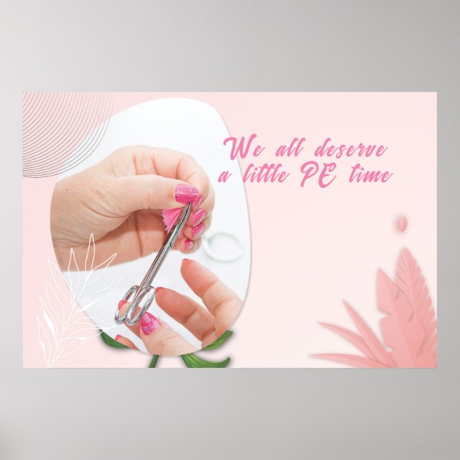 Poster Floral Nail Spa Design (Devant)