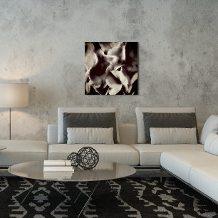 Poster Floral noir et blanc Abstrait