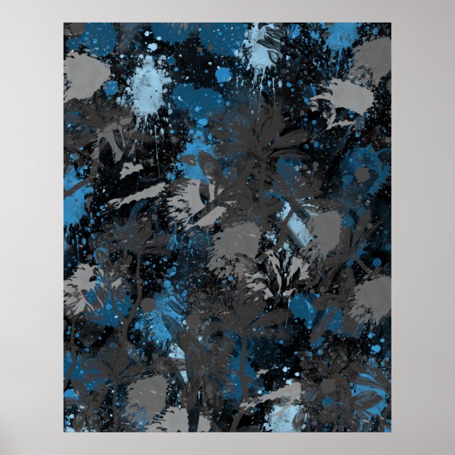 Poster Floral ombragé (Devant)