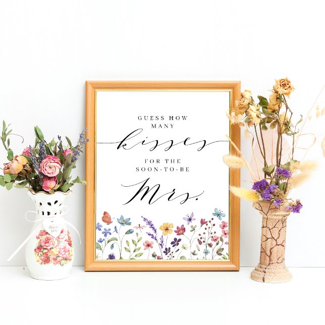 Poster Floral Printemps Été Baisers Fête des mariées Jeu (Créateur téléchargé)