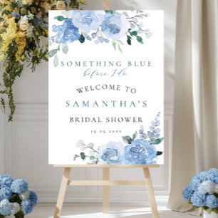 Poster Floral Quelque chose de bleu Fête des mariées Affi