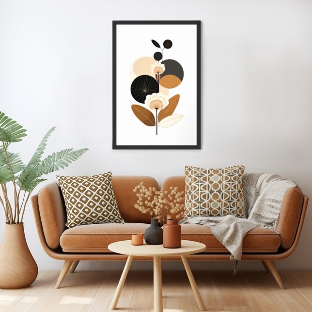 Poster Floral rétro vintage (Unleash your inner art enthusiast with Wild on Flowers gallery quality Giclee print artwork poster. )