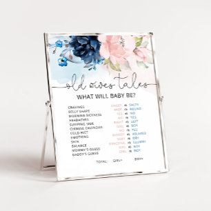 Poster Floral rose ou bleu Old Wives Tales