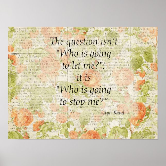 Poster Floral Stop Me (Devant)