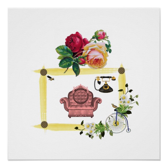 Poster Floral Victorian (Devant)