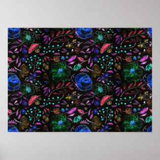 Poster Floral vintage