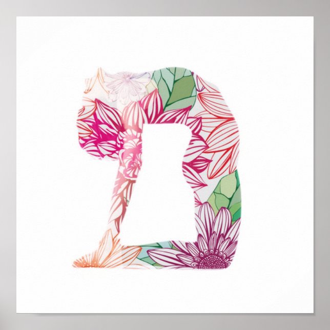 Poster Floral Yoga (Devant)