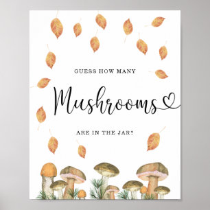 Poster Flore automnale devinez combien de champignons