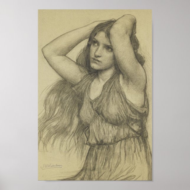 Poster Flore aux cheveux longs (Devant)