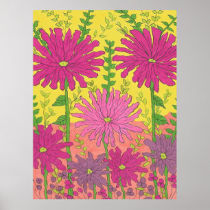 Poster Flore ensoleillée printanière