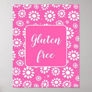 Poster Flore rose sans gluten