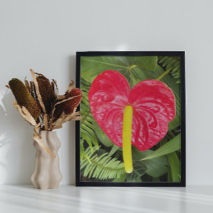 Poster Flore rouge Laceleaf