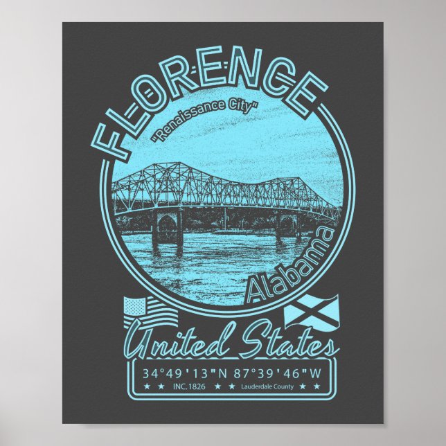 POSTER FLORENCE ALABAMA - TENNESSEE (Devant)